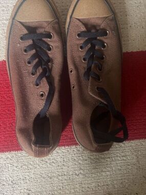 Timberland Brown Canvas Low-Top Sneakers with Black Laces
